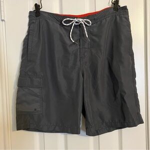 Goodfellow Men’s 4 Pocket 8” Grey Swim Trunks - M